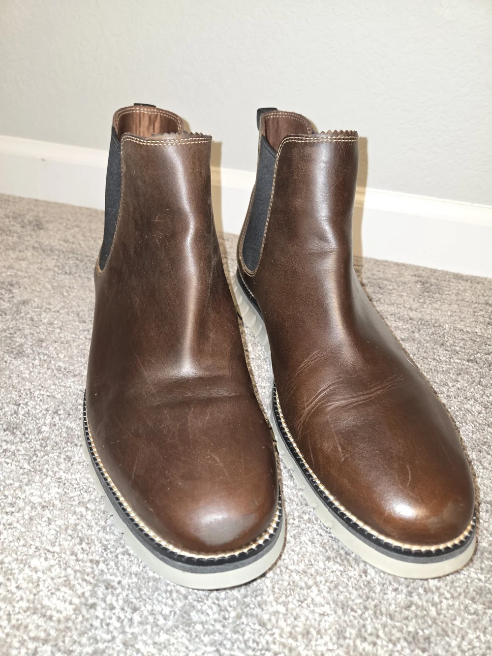 Cole Haan Brown Leather Chukka Chelsea Boots